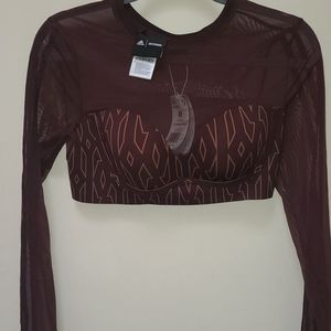 Ivy Park Sheer Monogram Crop Top